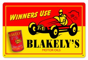 BLAKELY'S MOTOR OILS TIN SIGN 24 GAUGE