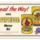 PATHFINDER MOTOR OIL TIN SIGN 24 GAUGE PATHFINDER MOTOR OIL TIN SIGN 24 GAUGE