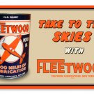 FLEETWOOD LUBRICATIONS METAL SIGN 24 GAUGE