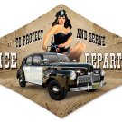 POLICE DEPARTMENT SIGN 1942 FORD