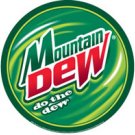 MOUNTAIN DEW ROUND TIN SIGN