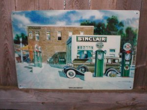JACK SCHMITT SINCLAIR SERVICE HEAVY STEEL SIGN