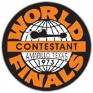 WORLD FINALS CONTESTANT AMARILLO TEXAS 1973 HEAVY STEEL SIGN