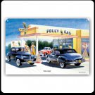 POLLY GAS STATION HEAVY STEEL SIGN