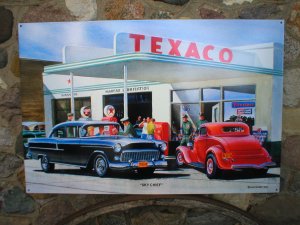 TEXACO SKYCHIEF RETRO HEAVY STEEL SIGN
