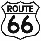 ROUTE 66 SHIELD HEAVY STEEL SIGN 42 INCH