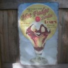 HOT FUDGE SUNDAE RETRO TIN DINER ICE CREAM SIGN