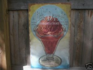 THE BIG DIPPER RETRO DINER CAFE METAL SIGN