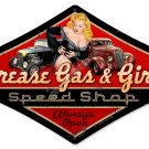 GREASE GAS GIRLS HEAVY METAL SIGN