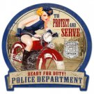 POLICE DEPARTMENT HEAVY METAL SIGN POLICE DEPARTMENT HEAVY METAL SIGN