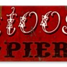 TATTOOS PIERCING HEAVY METAL SIGN