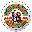 MUSGO GASOLINE ROUND METAL CLOCK MUSGO GASOLINE ROUND METAL CLOCK