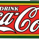 DRINK COCA-COLA PORCELAIN COATED SIGN