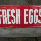 RED FRESH EGGS TIN SIGN METAL RETRO AD SIGNS