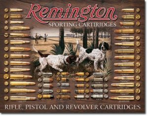 REMINGTON BULLET BOARD TIN SIGN