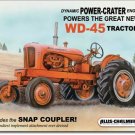 ALLIS-CHALMERS TRACTOR TIN SIGN WD 45