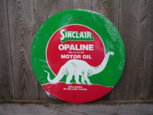 SINCLAIR OPALINE MOTOR OIL TIN SIGN