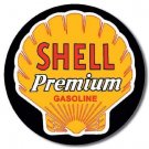 SHELL PREMIUM ROUND TIN SIGN SHELL PREMIUM ROUND TIN SIGN