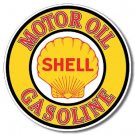 SHELL GAS & OIL ROUND TIN SIGN SHELL GAS & OIL ROUND TIN SIGN