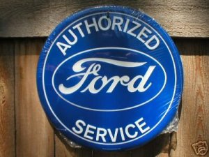 FORD AUTHORIZED SERVICE TIN SIGN