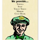 POLLY GAS STATION REST ROOM MAN METAL SIGN