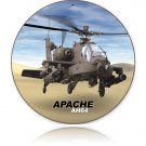 APACHE HELICOPTER HEAVY ROUND METAL SIGN APACHE HELICOPTER HEAVY ROUND METAL SIGN
