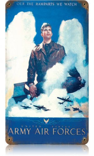 ARMY AIR FORCES HEAVY METAL SIGN