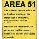 AREA 51 RESTRICTED UFO ALIEN HEAVY METAL SIGN