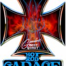 HOT ROD GARAGE IRON CROSS HEAVY METAL SIGN