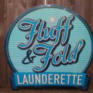 FLUFF FOLD LAUNDERETTE Heavy Metal Sign