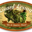 LIZARD LOUNGE Large Oval Metal Sign LIZARD LOUNGE Large Oval Metal Sign