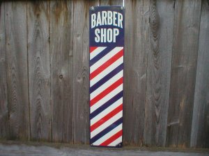 BARBER SHOP HEAVY METAL SIGN