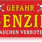 Danger Gasoline German military WWII HEAVY METAL SIGN Danger Gasoline German military WWII HEAVY METAL SIGN