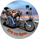 Live To Ride Chopper Biker Heavy Metal Sign Live To Ride Chopper Biker Heavy Metal Sign