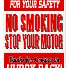 No Smoking Gas Station Safety heavy metal sign