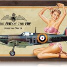 RAF Spitfire airplane metal sign Pin Up Girl RAF Spitfire airplane metal sign Pin Up Girl