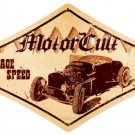 Motorcult Vintage Speed Heavy Metal Sign Hot Rod Motorcult Vintage Speed Heavy Metal Sign Hot Rod