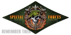 SPECIAL FORCES diamond shape Metal Sign