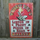 WHISKEY'S DICK'S TIN SIGN