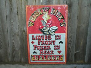 WHISKEY'S DICK'S TIN SIGN
