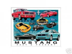 MUSTANG CHRONOLOGY TIN SIGN