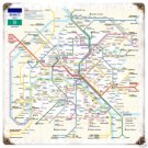 Paris Metro Subway Line Railway HEAVY METAL SIGN