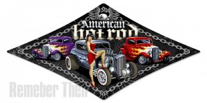 American Hot Rod sexy diamond shaped Heavy Metal Sign