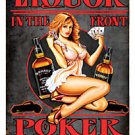 Roxy's Roadhouse Liquor PIN UP GIRL heavy metal sign Roxy's Roadhouse Liquor PIN UP GIRL heavy metal sign