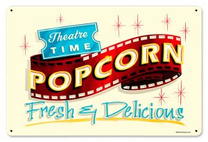 Fresh Popcorn theater sign HEAVY METAL SIGN