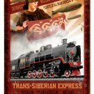 Trans Siberian Express railroad HEAVY METAL SIGN