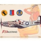P-51 Mustang Salute AIRCRAFT heavy metal sign