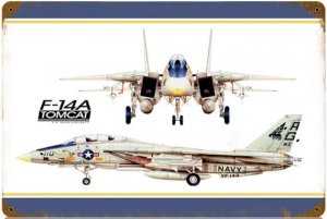 F-14A Tomcat Heavy Metal Airplane Sign