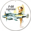 P-38 Lightning Nude Pin Up Girl Sign P-38 Lightning Nude Pin Up Girl Sign