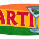 Martinis oval metal drink sign